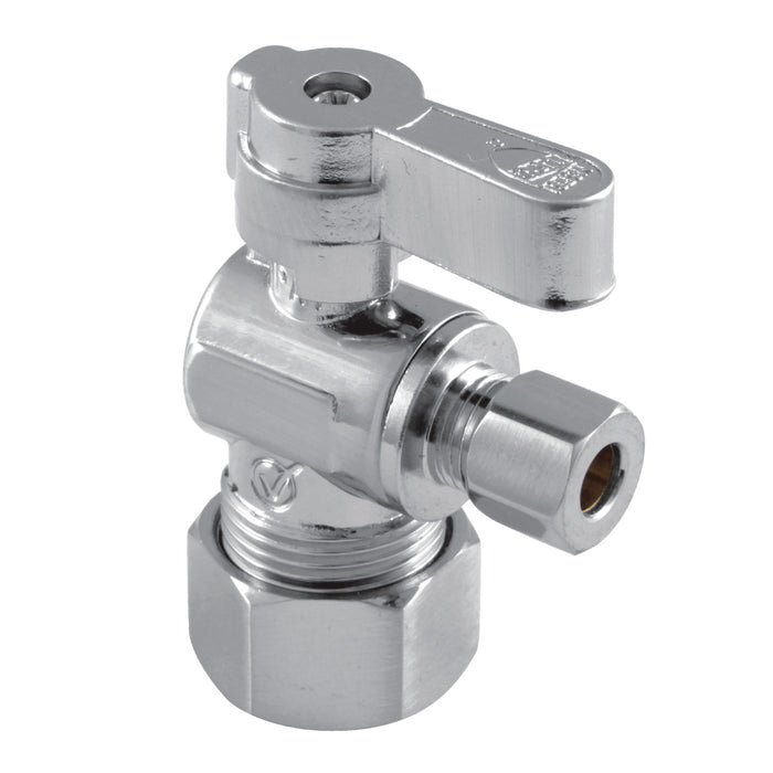 Kingston Brass KF5814 5/8" OD Comp x 1/4" OD Comp Angle Stop Valve, Polished Chrome