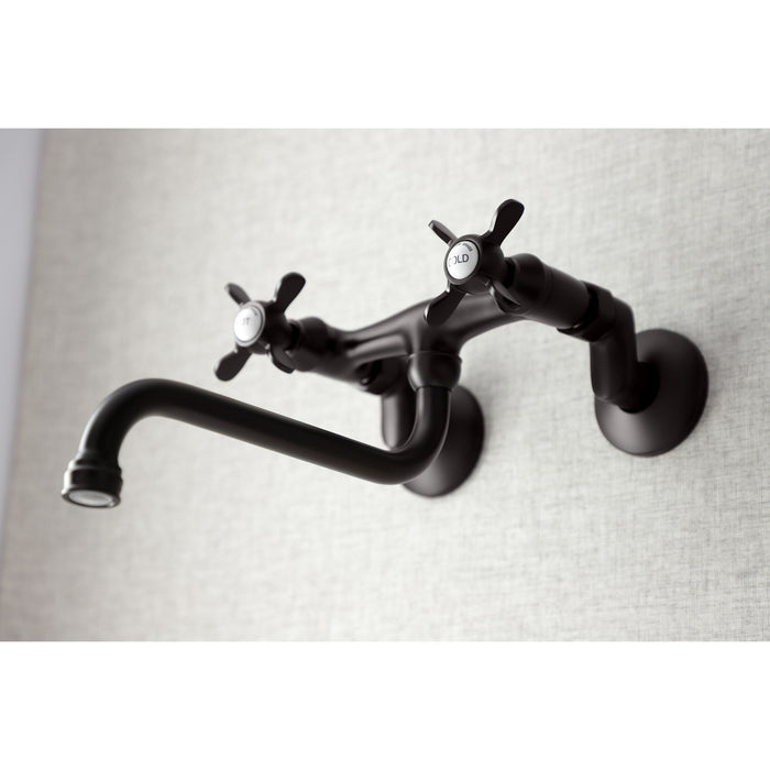 Kingston Brass KS115ORB Essex Two Handle Wall Mount Bathroom Faucet, Oil Rubbed Bronze