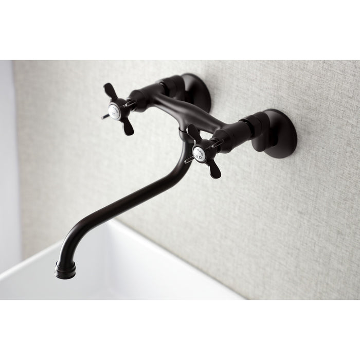 Kingston Brass KS115ORB Essex Two Handle Wall Mount Bathroom Faucet, Oil Rubbed Bronze