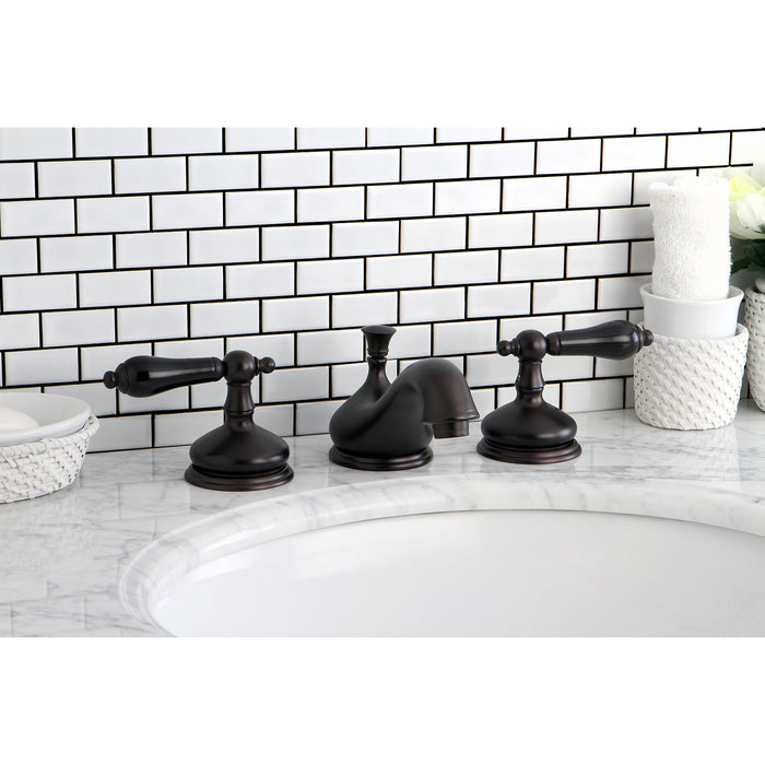 Kingston Brass KS1165PKL Duchess Widespread Bathroom Faucet with Brass Pop-Up, Oil Rubbed Bronze