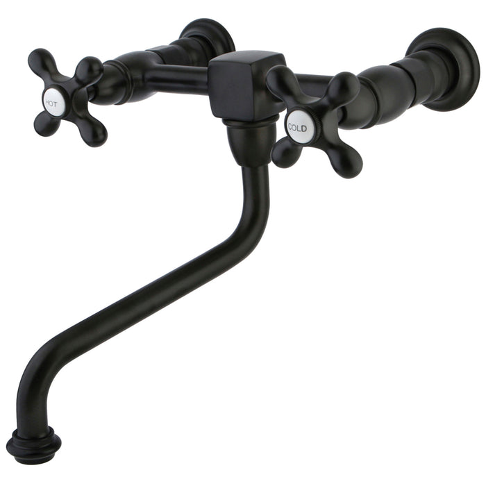 Kingston Brass KS1205AX Wall Mount Kitchen Faucet, Oil Rubbed Bronze