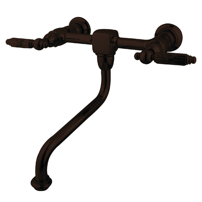 Kingston Brass KS1215GL Wall Mount Bathroom Faucet, Oil Rubbed Bronze