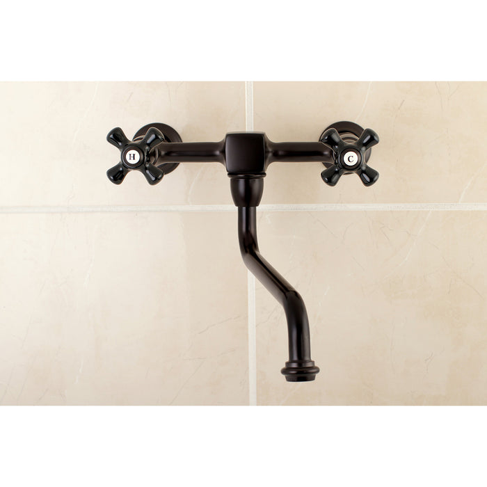 Kingston Brass KS1215PKX Duchess Wall Mount Bathroom Faucet, Oil Rubbed Bronze