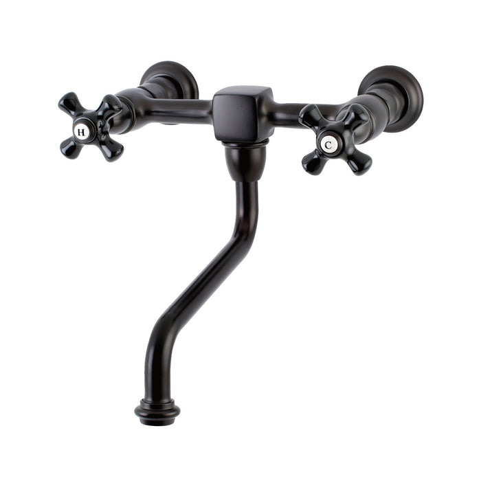 Kingston Brass KS1215PKX Duchess Wall Mount Bathroom Faucet, Oil Rubbed Bronze