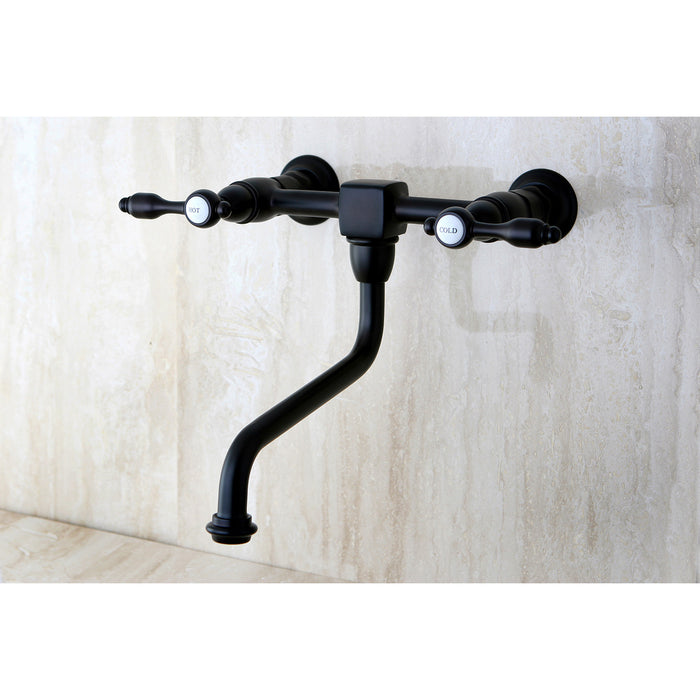 Kingston Brass KS1215TAL Tudor Wall Mount Bathroom Faucet, Oil Rubbed Bronze