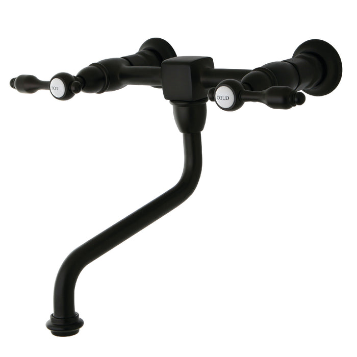 Kingston Brass KS1215TAL Tudor Wall Mount Bathroom Faucet, Oil Rubbed Bronze