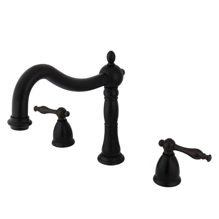 Kingston Brass KS1345NL Naples Two-Handle Roman Tub Faucet, Oil Rubbed Bronze