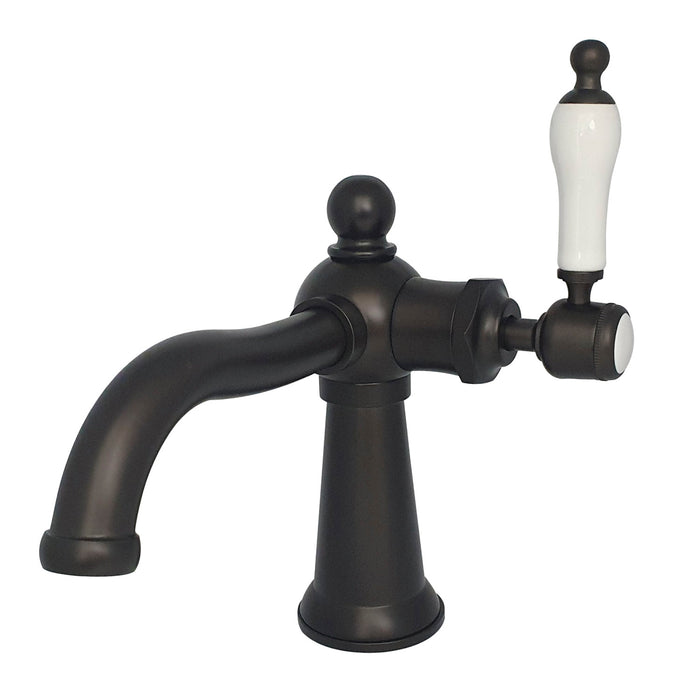 Kingston Brass KS154KLORB Nautical Single-Handle Bathroom Faucet with Push Pop-Up, Oil Rubbed Bronze