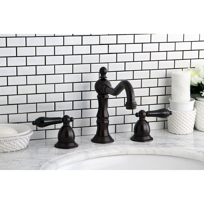 Kingston Brass KS1975PKL Duchess Widespread Bathroom Faucet with Brass Pop-Up, Oil Rubbed Bronze