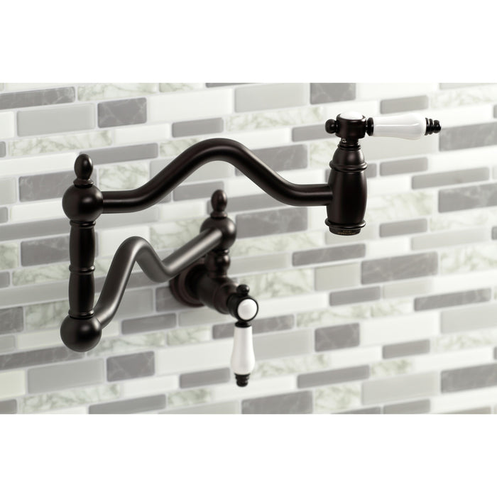 Kingston Brass KS2105BPL Bel-Air Wall Mount Pot Filler, Oil Rubbed Bronze