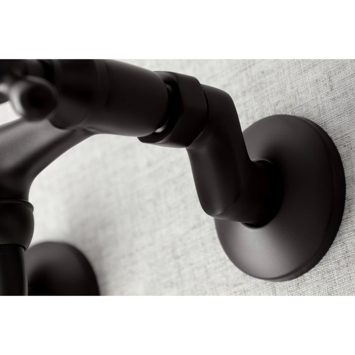 Kingston Brass KS215ORB Kingston Two Handle Wall Mount Bathroom Faucet, Oil Rubbed Bronze