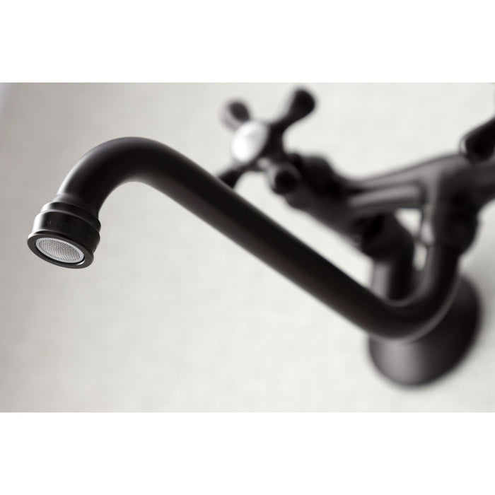 Kingston Brass KS215ORB Kingston Two Handle Wall Mount Bathroom Faucet, Oil Rubbed Bronze