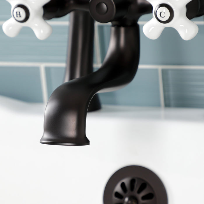 Kingston Brass KS228PXORB Kingston Deck Mount Clawfoot Tub Faucet with Hand Shower, Oil Rubbed Bronze