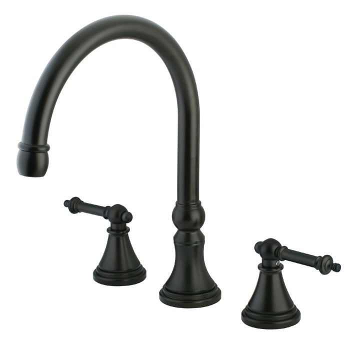 Kingston Brass KS2345TL Templeton Two-Handle Roman Tub Faucet, Oil Rubbed Bronze