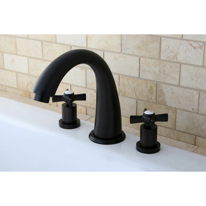 Kingston Brass KS2365ZX Millennium Two-Handle Roman Tub Faucet, Oil Rubbed Bronze