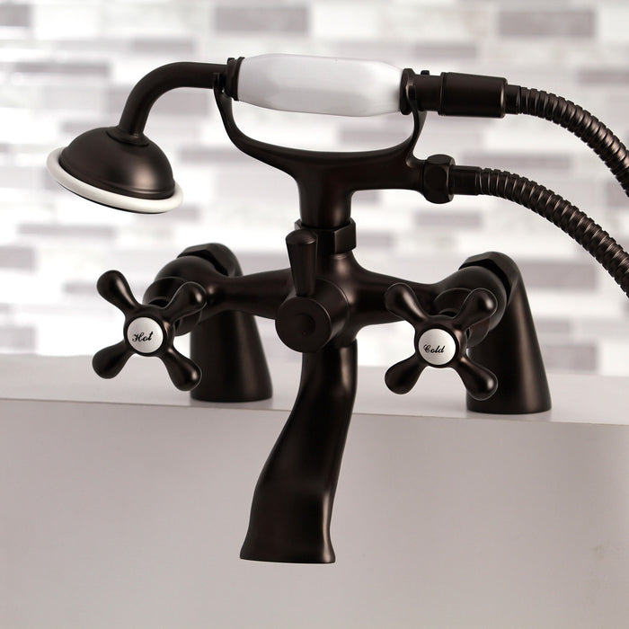 Kingston Brass KS267ORB Kingston Clawfoot Tub Faucet with Hand Shower, Oil Rubbed Bronze