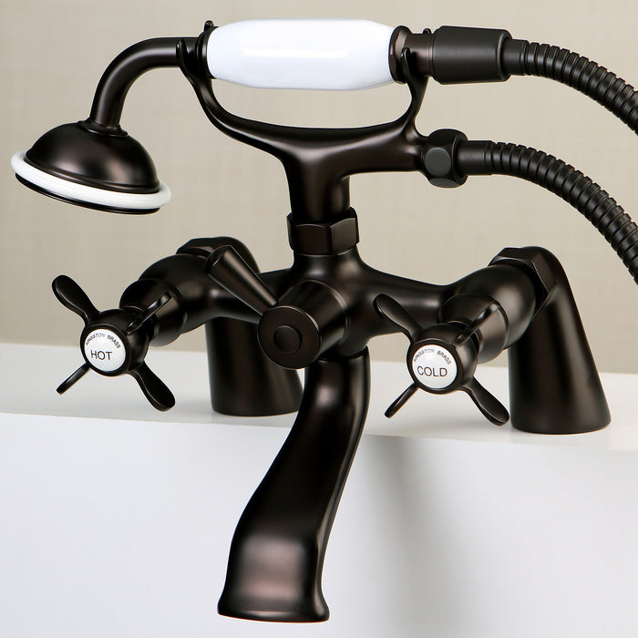 Kingston Brass KS287ORB Essex Clawfoot Tub Faucet with Hand Shower, Oil Rubbed Bronze