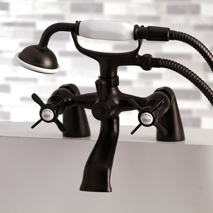 Kingston Brass KS287ORB Essex Clawfoot Tub Faucet with Hand Shower, Oil Rubbed Bronze