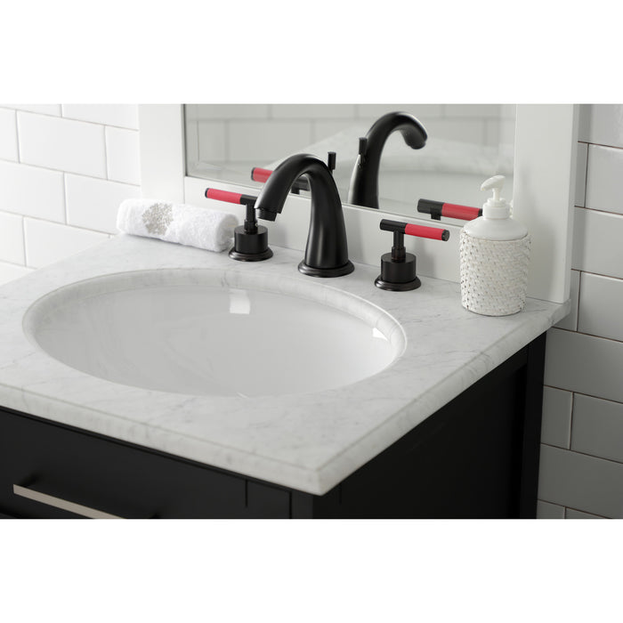 Kingston Brass KS2965CKL Kaiser Widespread Bathroom Faucet with Brass Pop-Up, Oil Rubbed Bronze