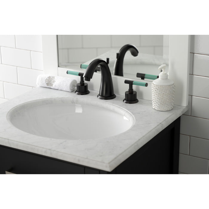 Kingston Brass KS2965CKL Kaiser Widespread Bathroom Faucet with Brass Pop-Up, Oil Rubbed Bronze