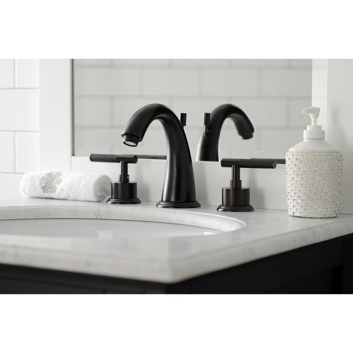 Kingston Brass KS2965CKL Kaiser Widespread Bathroom Faucet with Brass Pop-Up, Oil Rubbed Bronze