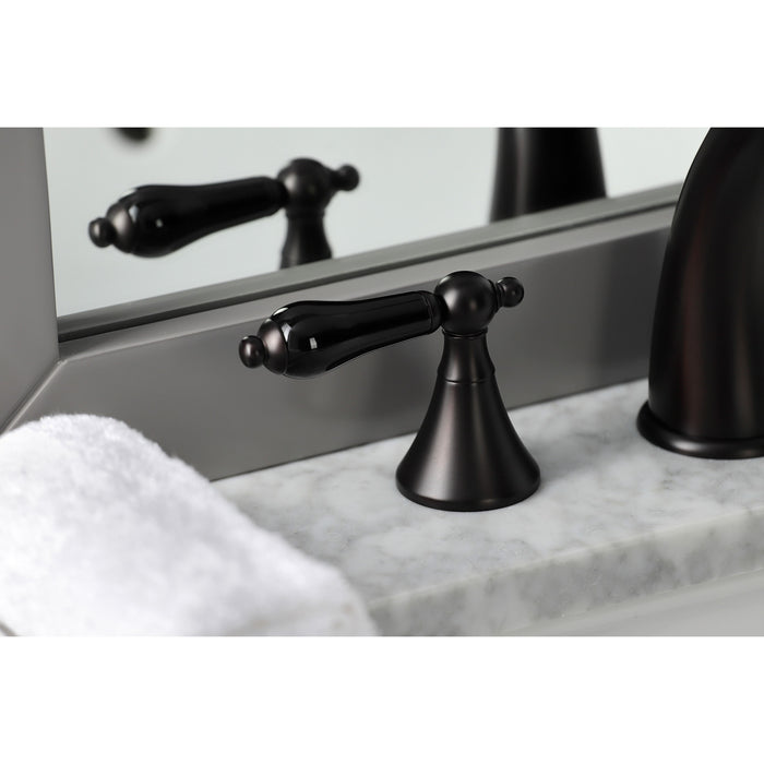 Kingston Brass KS2975PKL Duchess Widespread Bathroom Faucet with Brass Pop-Up, Oil Rubbed Bronze