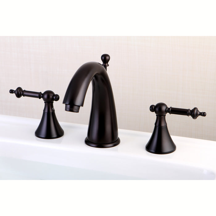 Kingston Brass KS2975TL Templeton Widespread Bathroom Faucet with Brass Pop-Up, Oil Rubbed Bronze