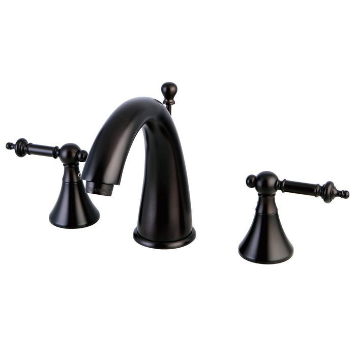 Kingston Brass KS2975TL Templeton Widespread Bathroom Faucet with Brass Pop-Up, Oil Rubbed Bronze