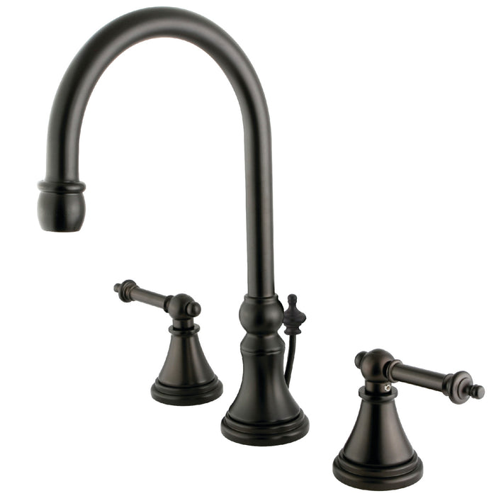 Kingston Brass KS2985TL Templeton Widespread Bathroom Faucet with Brass Pop-Up, Oil Rubbed Bronze