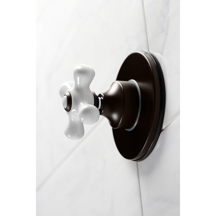 Kingston Brass KS3035PX 3-Way Diverter Valve with Trim Kit, Oil Rubbed Bronze