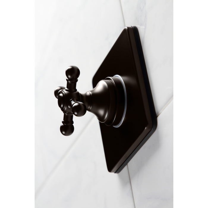 Kingston Brass KS3045BX 3-Way Diverter Valve with Trim Kit, Oil Rubbed Bronze