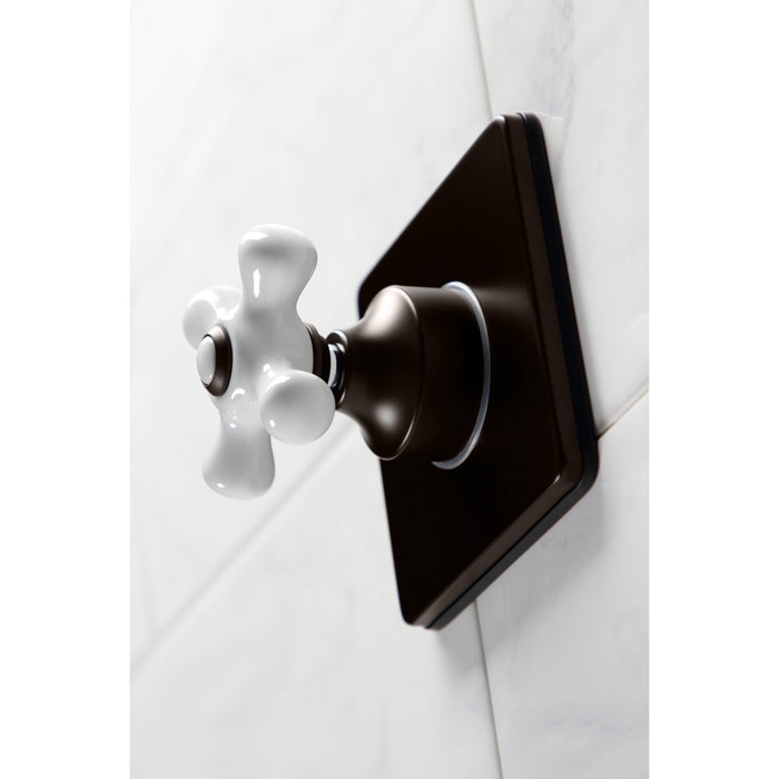 Kingston Brass KS3045PX 3-Way Diverter Valve with Trim Kit, Oil Rubbed Bronze