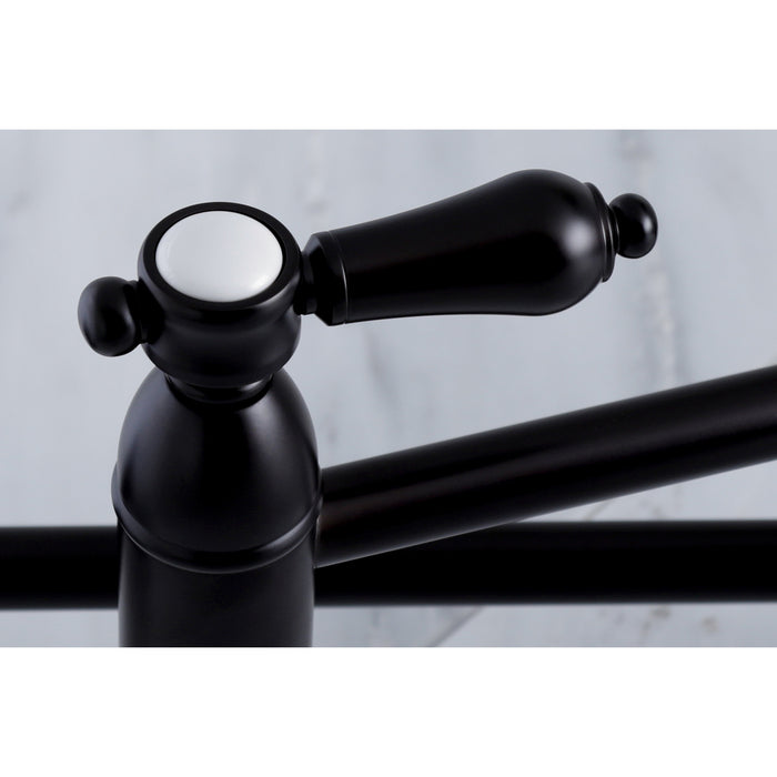 Kingston Brass KS3105BAL Heirloom Wall Mount Pot Filler Kitchen Faucet, Oil Rubbed Bronze