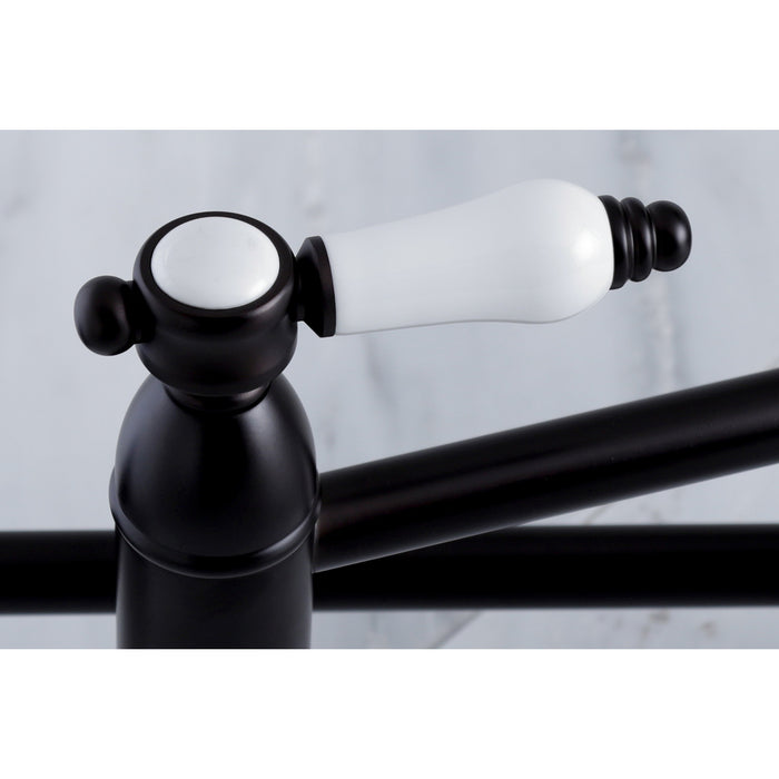 Kingston Brass KS3105BPL Bel-Air Wall Mount Pot Filler Kitchen Faucet, Oil Rubbed Bronze