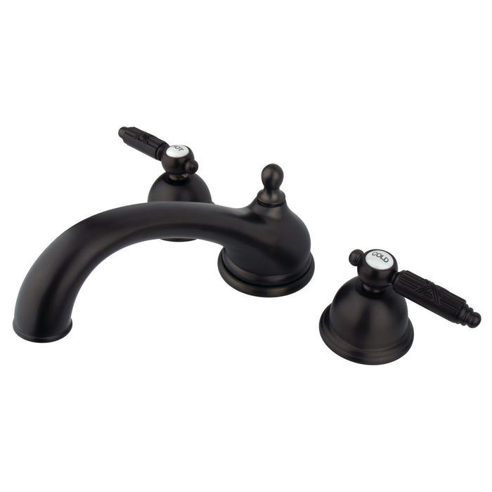 Kingston Brass KS3355GL Georgian Two-Handle Roman Tub Faucet, Oil Rubbed Bronze