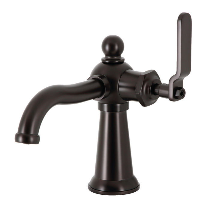 Kingston Brass KS3545KL Knight Single-Handle Bathroom Faucet with Push Pop-Up, Oil Rubbed Bronze