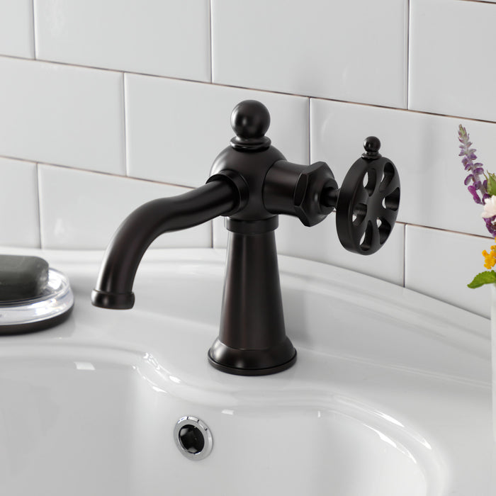 Kingston Brass KS3545RX Belknap Single-Handle Bathroom Faucet with Push Pop-Up, Oil Rubbed Bronze