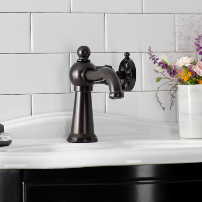 Kingston Brass KS3545RX Belknap Single-Handle Bathroom Faucet with Push Pop-Up, Oil Rubbed Bronze