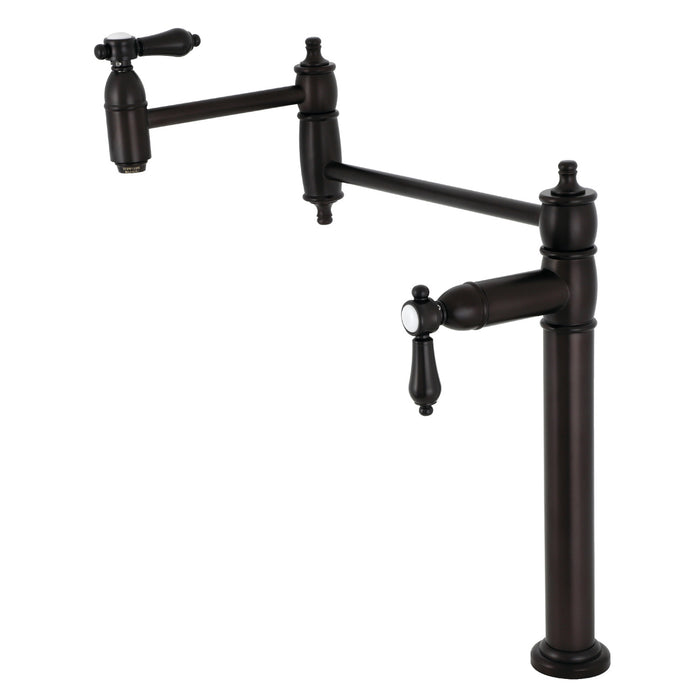 Kingston Brass KS3705BAL Heirloom Deck Mount Pot Filler, Oil Rubbed Bronze