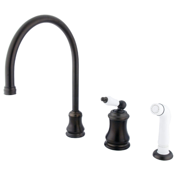 Kingston Brass KS3815PL Widespread Kitchen Faucet, Oil Rubbed Bronze