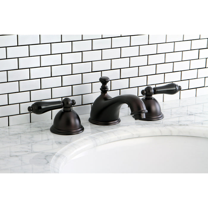 Kingston Brass KS3965PKL Duchess Widespread Bathroom Faucet with Brass Pop-Up, Oil Rubbed Bronze