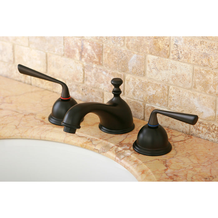 Kingston Brass KS3965ZL 8 in. Widespread Bathroom Faucet, Oil Rubbed Bronze