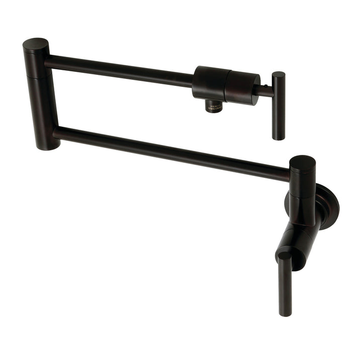 Kingston Brass KS4105CML Manhattan Wall Mount Pot Filler, Oil Rubbed Bronze