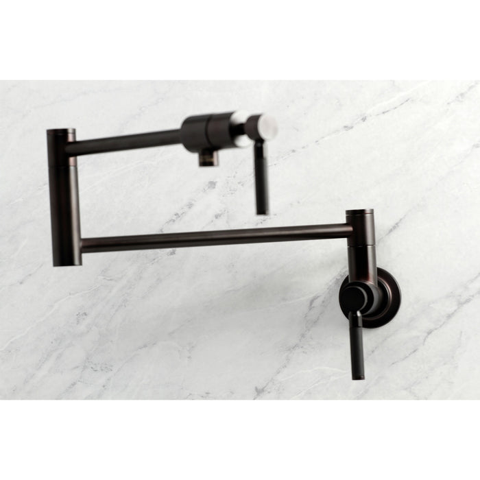 Kingston Brass KS4105DKL Kaiser Wall Mount Pot Filler, Oil Rubbed Bronze