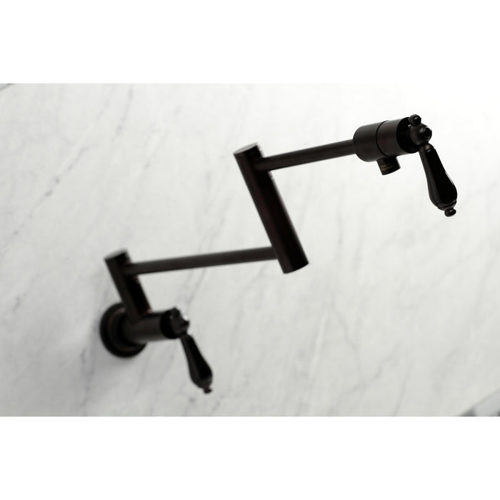 Kingston Brass KS4105PKL Duchess Wall Mount Pot Filler, Oil Rubbed Bronze