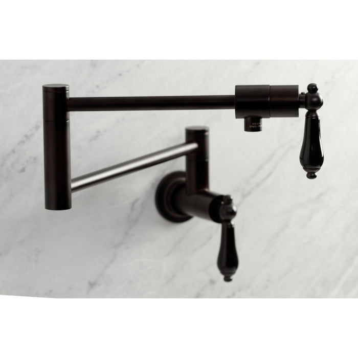 Kingston Brass KS4105PKL Duchess Wall Mount Pot Filler, Oil Rubbed Bronze