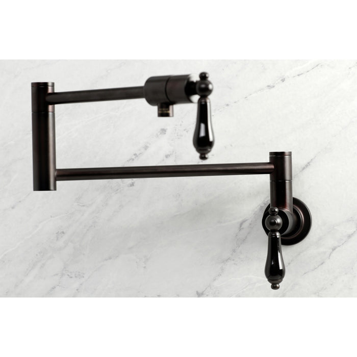 Kingston Brass KS4105PKL Duchess Wall Mount Pot Filler, Oil Rubbed Bronze