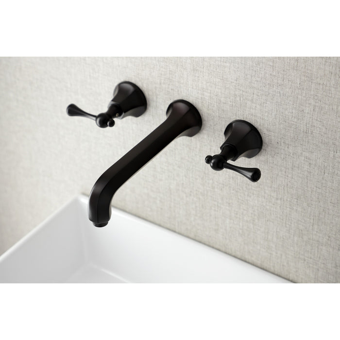 Kingston Brass KS4125BL Wall Mount Bathroom Faucet, Oil Rubbed Bronze