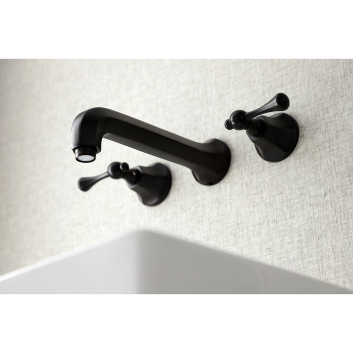 Kingston Brass KS4125BL Wall Mount Bathroom Faucet, Oil Rubbed Bronze