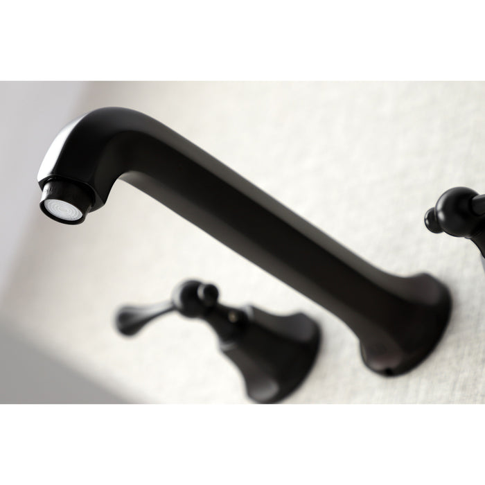 Kingston Brass KS4125BL Wall Mount Bathroom Faucet, Oil Rubbed Bronze